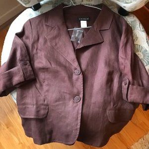 VENUS Linen Short-Sleeved Blazer - Size 14 Brand New